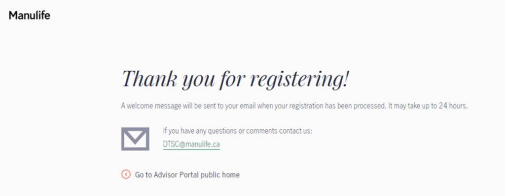 Manulife advisor account register