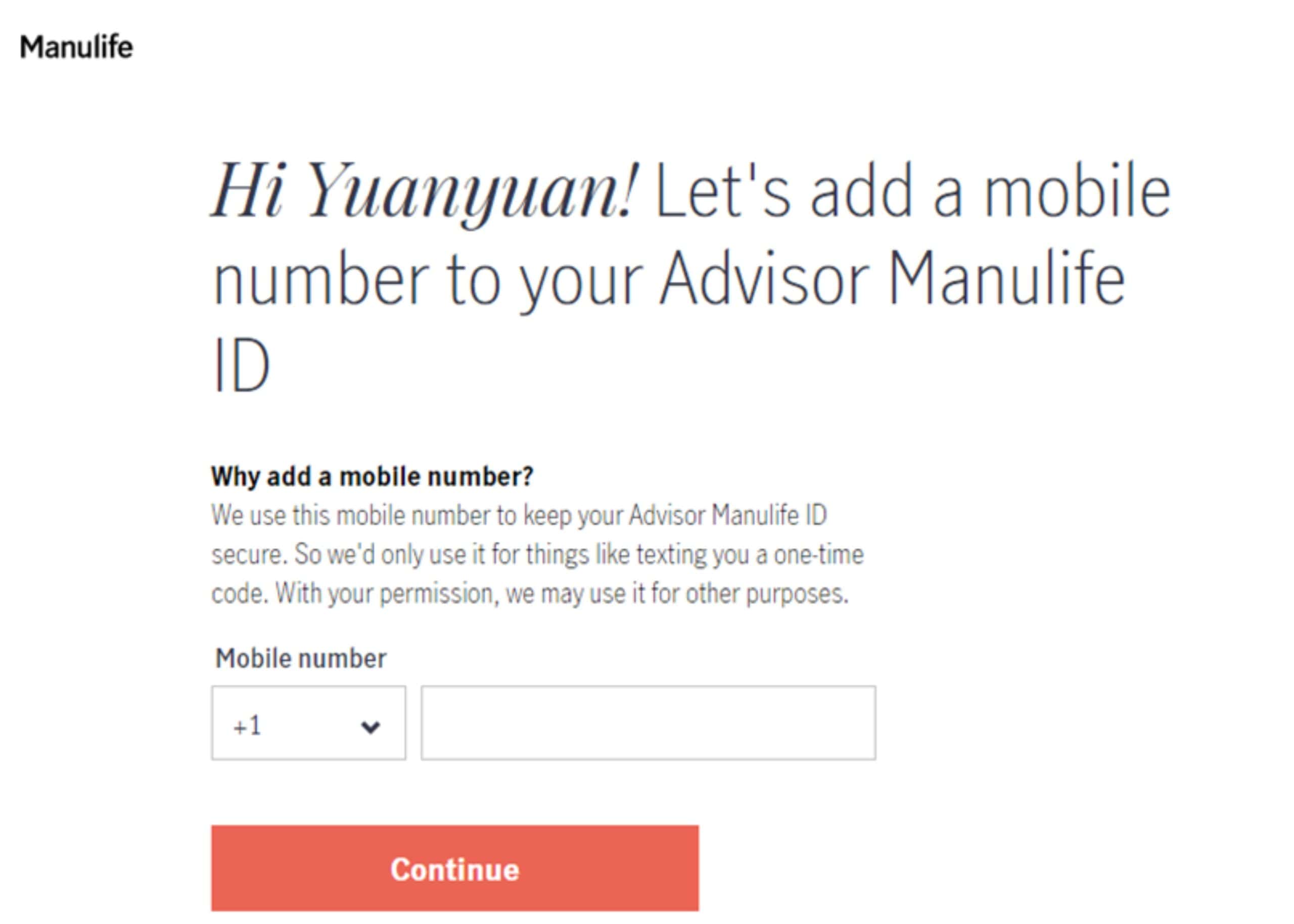 Activate Advisor Manulife ID