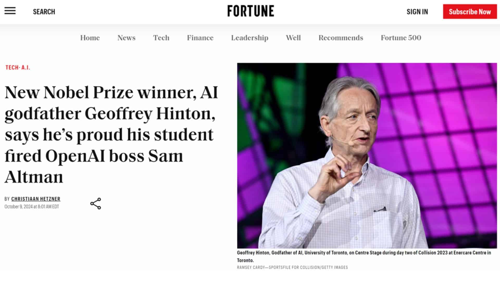 Read more about the article AI godfather Geoffrey Hinton says he’s proud his student fired OpenAI Sam Altman | AiF News Bites