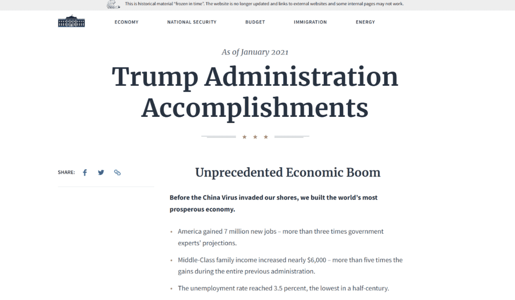 Trump Administration Accomplishments