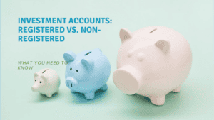 Three piggy banks of different sizes symbolizing investment growth in TFSA vs non-registered accounts.