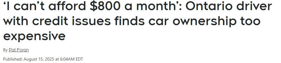 Canada auto loan crisis